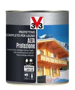 PROTETTIVO COMPLETO PER LEGNO ALTA PROTEZIONE A SOLVENTE, COLORE CASTAGNO SCURO - 0,75 LITRI